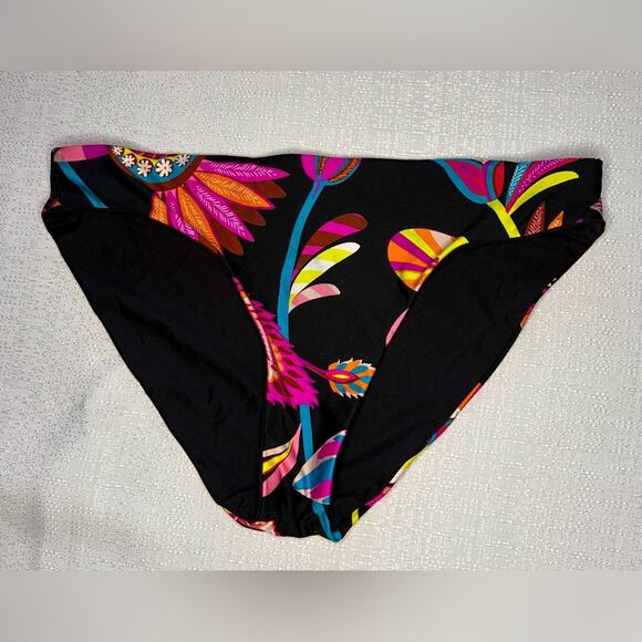 Trina Turk Other - Trina Turk Black and Multicolor Floral Swim Bottom reversible size 8